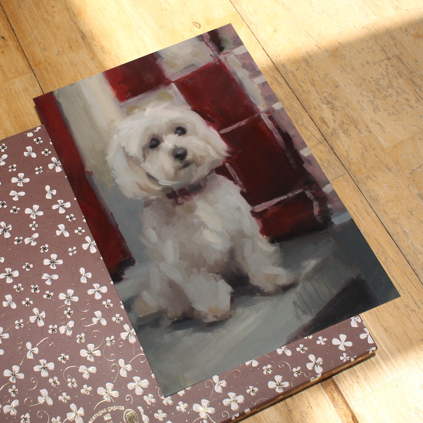 Maltipoo Dog Art Print 'Little Lookout'