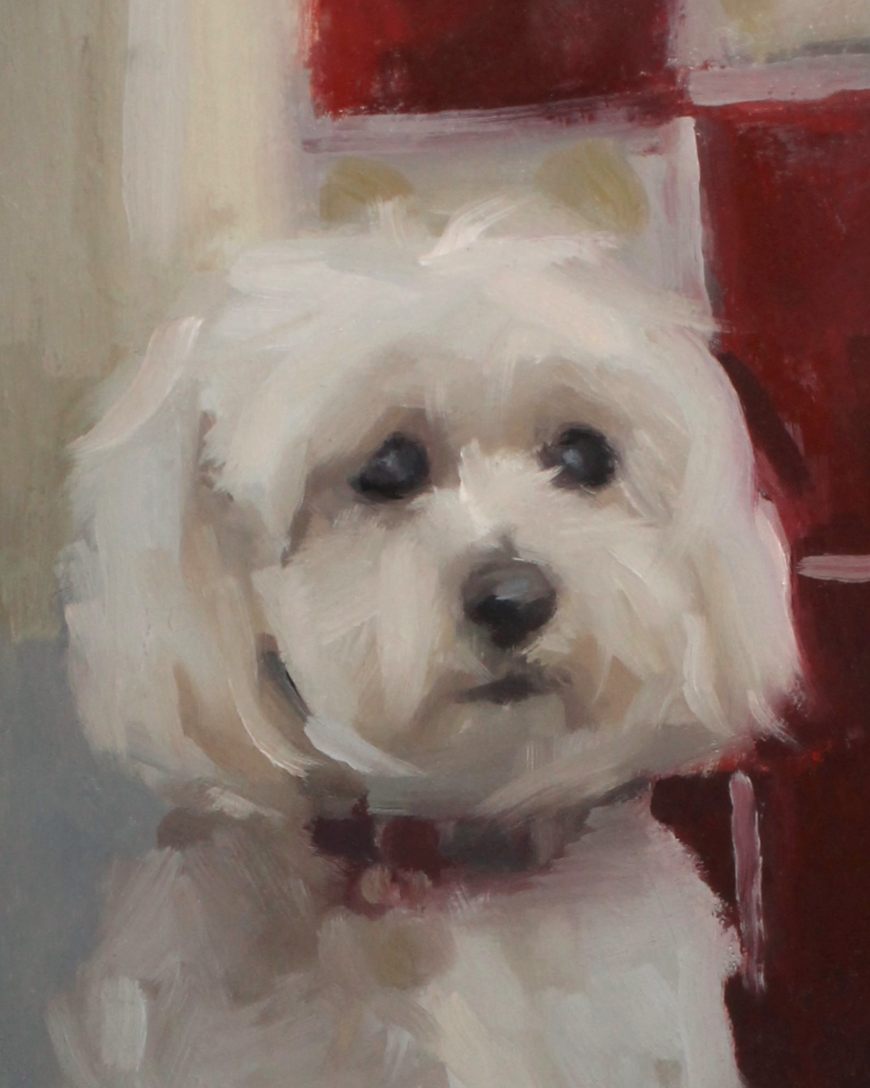 Maltipoo Dog Art Print 'Little Lookout'