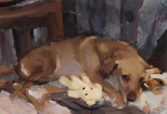 "Amongst Friends" - Framed Labrador Retriever painting