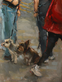 West 35th Street, 8x12" Oil on artboard