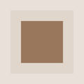 Brown square on a beige background