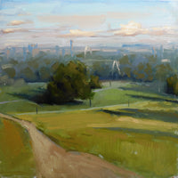 Primrose Hill, 8x8" Oil on canvas board