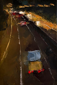 Dark light, 6x8" Oil on paper