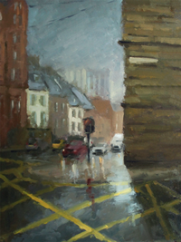 Downpour (Reimagined) 12x17" Oil on panel